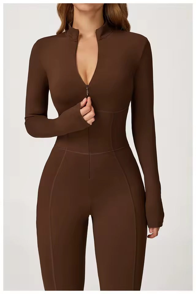 SYLA Axis Suit – Sculpting Zip One Piece Jumpsuit