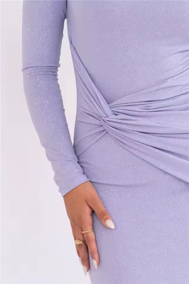 Alèa One-Shoulder Sparkle Maxi Dress