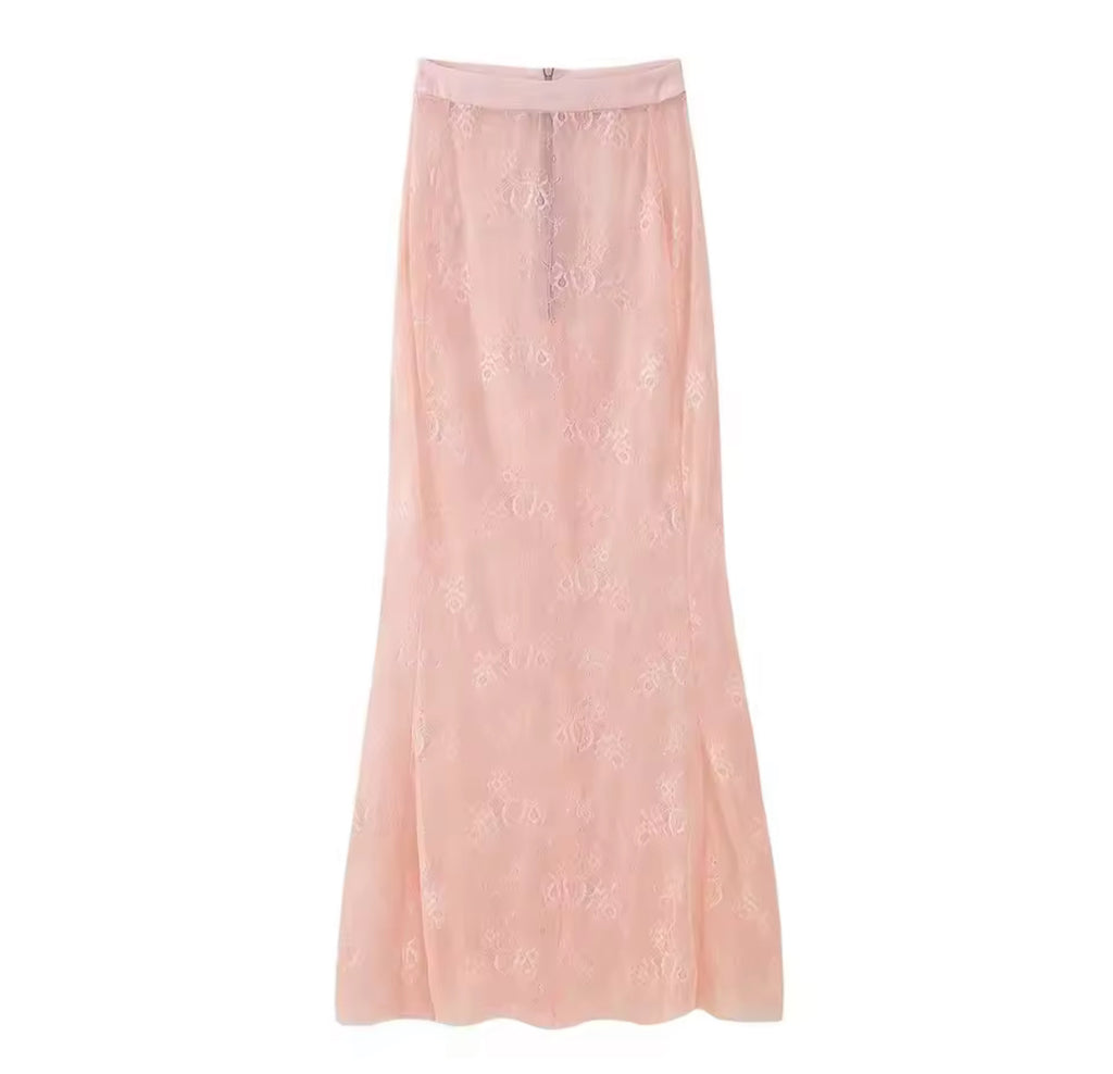 Roselle Blazer Lace Skirt Set