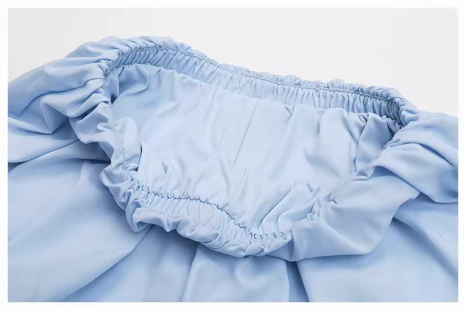 SYLA Breeze 2-Piece Set – Bandeau Top + Bubble Shorts