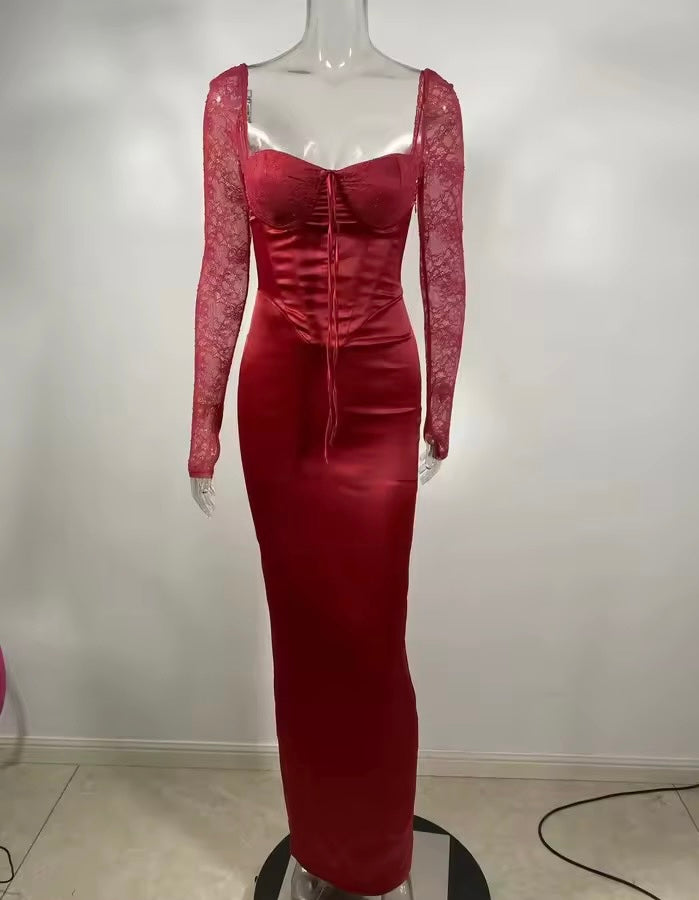 Valentina Lace Corset Maxi Dress