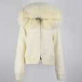 Sina Fox-Fur Cozy Knit Jacket