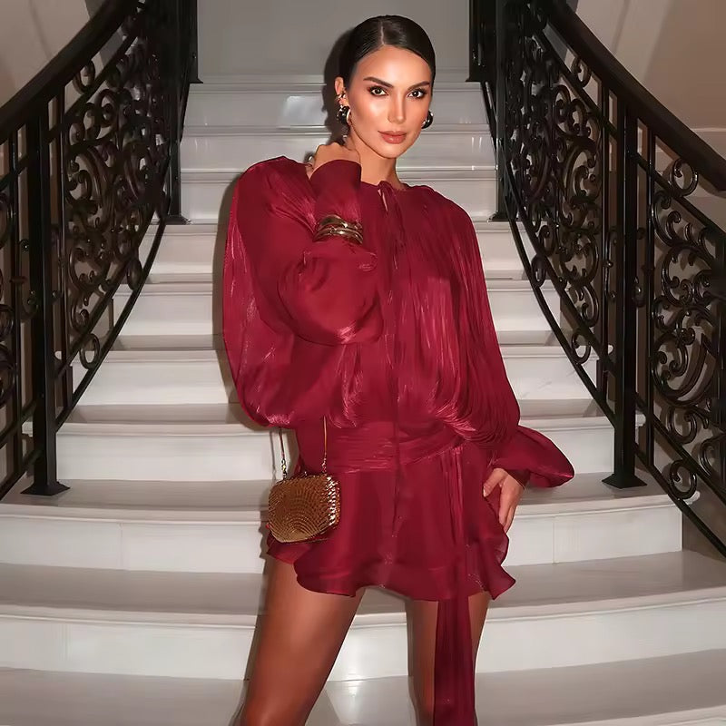 Valéa Draped Mini Dress Set