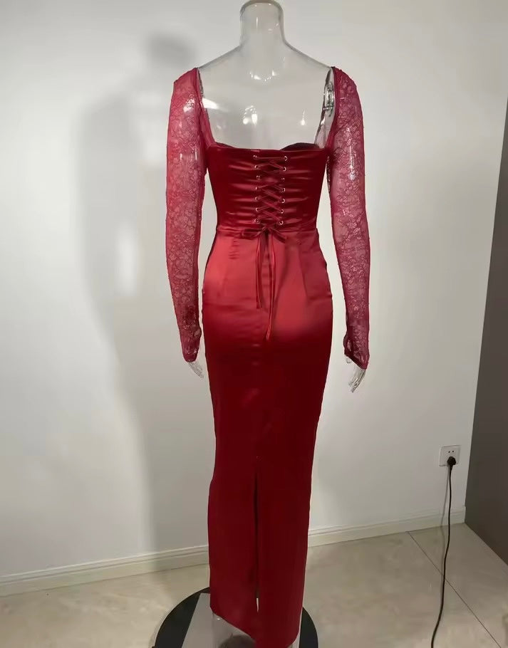 Valentina Lace Corset Maxi Dress