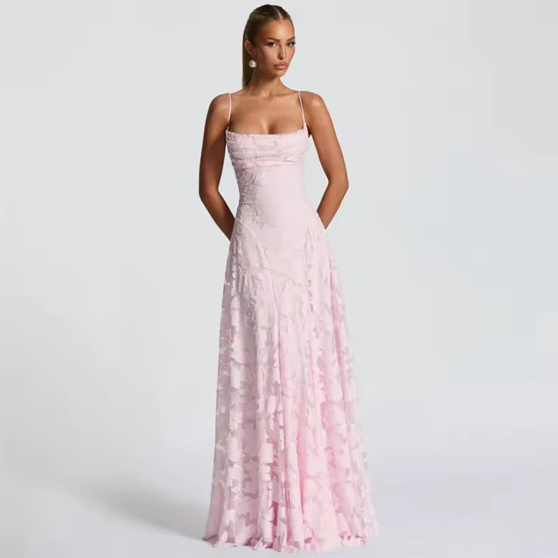 Arabella Lace-Back Maxi Dress