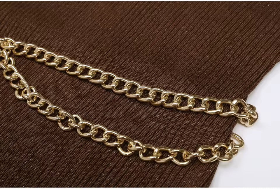 Noéline Buttoned Knit Midi Dress