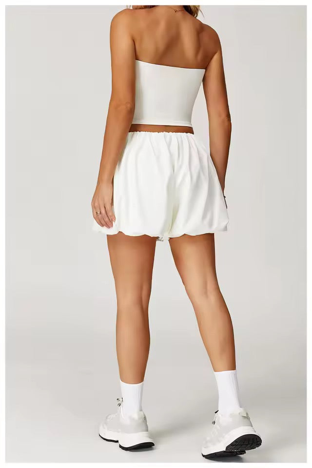 SYLA Breeze 2-Piece Set – Bandeau Top + Bubble Shorts