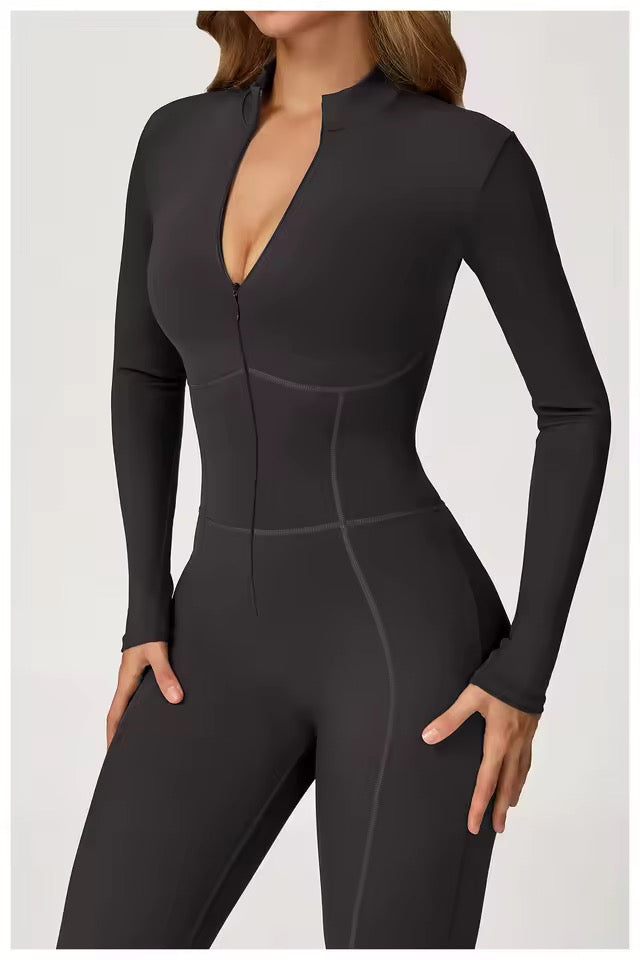 SYLA Axis Suit – Sculpting Zip One Piece Jumpsuit