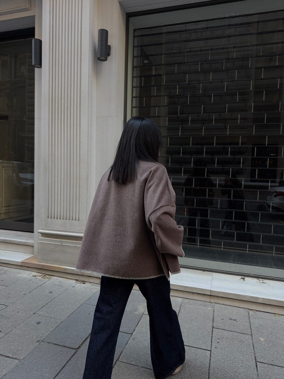 Éliora Structured Wool Cape Jacket