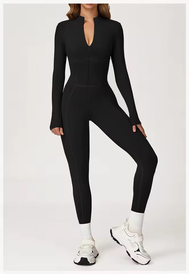 SYLA Axis Suit – Sculpting Zip One Piece Jumpsuit