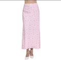 Amelie Vintage Rose Satin Maxi Skirt