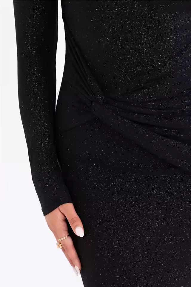 Alèa One-Shoulder Sparkle Maxi Dress