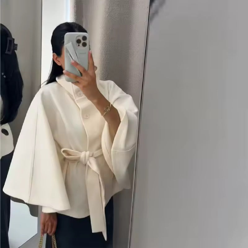Marceline Belted Cape Jacket