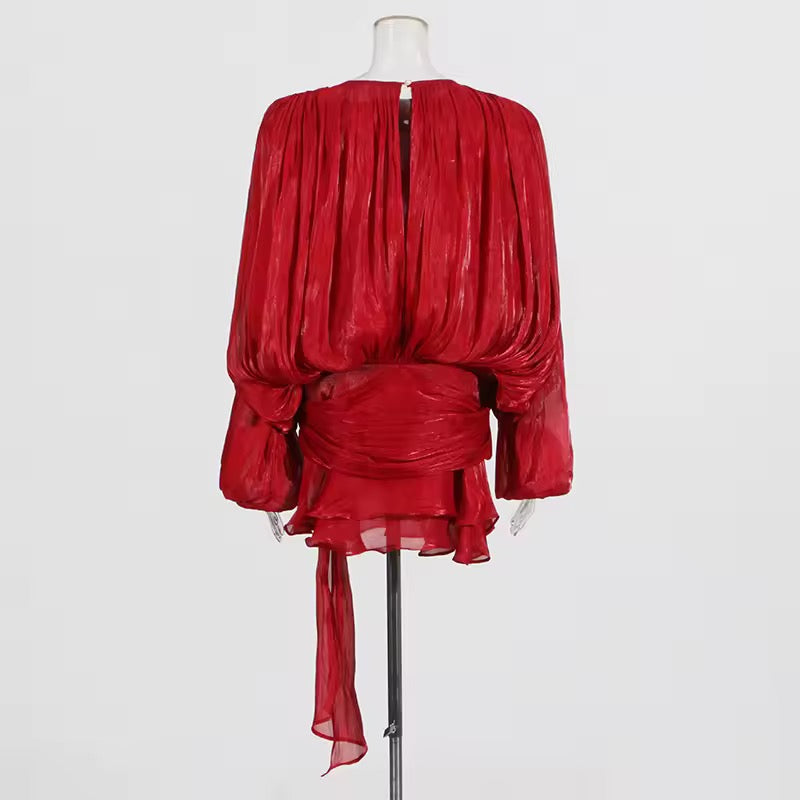 Valéa Draped Mini Dress Set