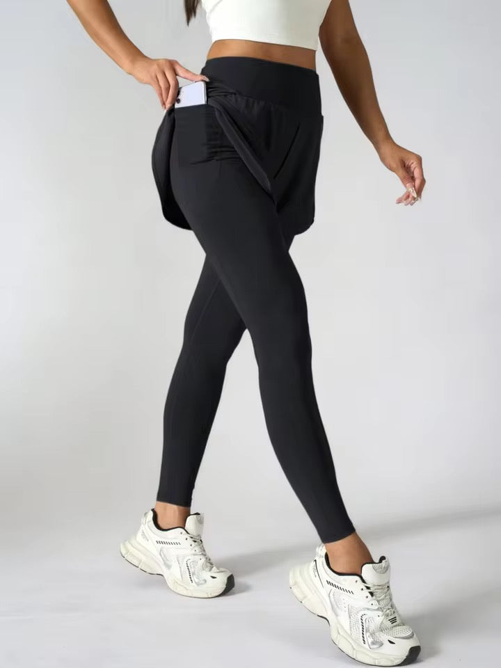 SYLA Veil Leggings – 2-in-1 Skirted Performance Pants