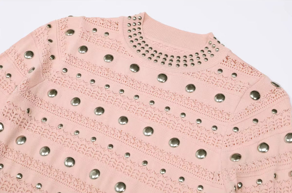 Lunéa Studded Knit Maxi Dress