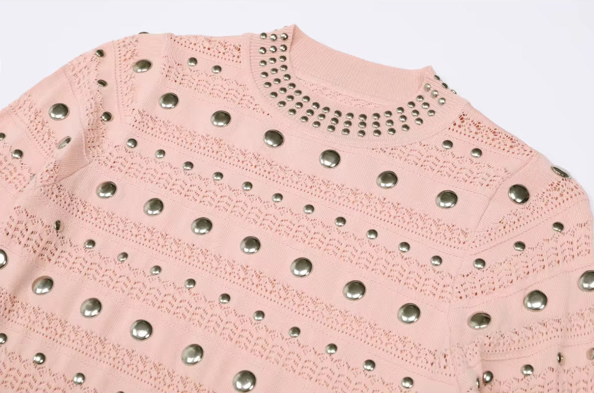 Lunéa Studded Knit Maxi Dress