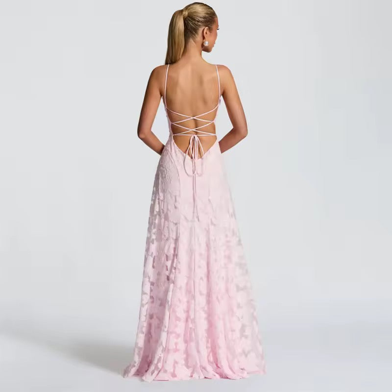 Arabella Lace-Back Maxi Dress
