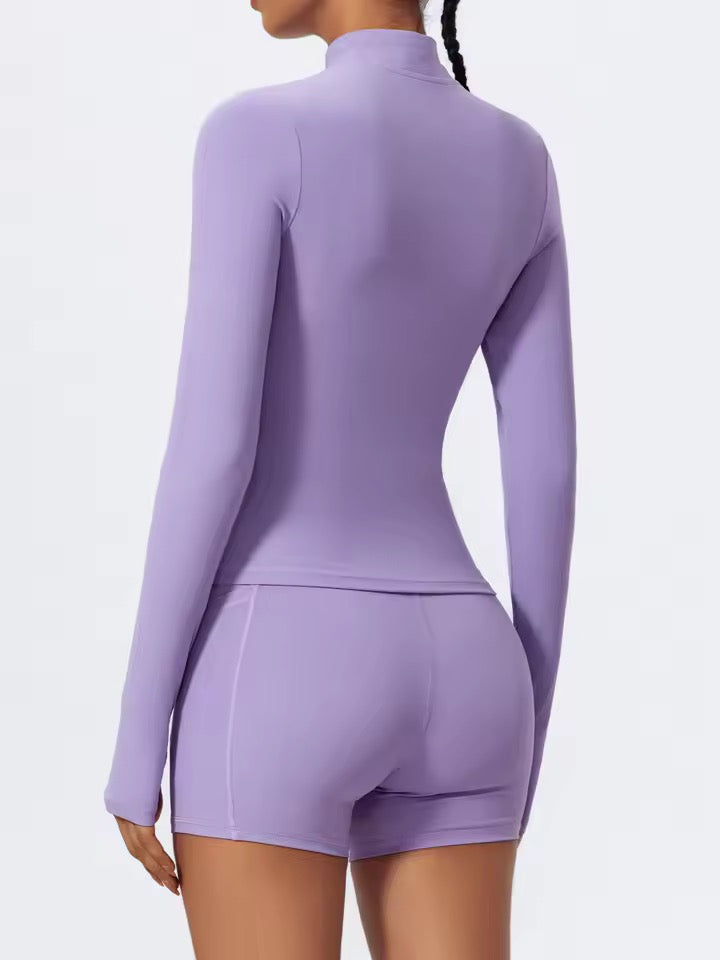 SYLA Verge Set – Half-Zip Performance Set with Shorts or Flared Pants