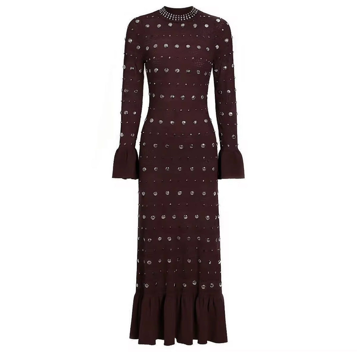 Lunéa Studded Knit Maxi Dress