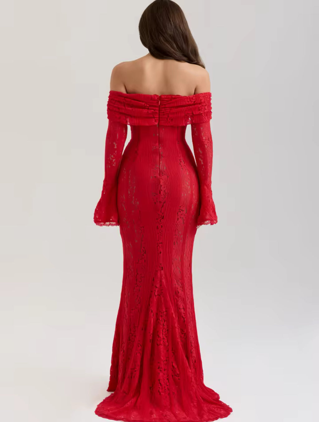 Luminara Off-Shoulder Lace Maxi Dress