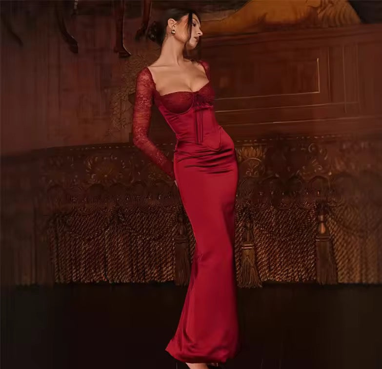 Valentina Lace Corset Maxi Dress