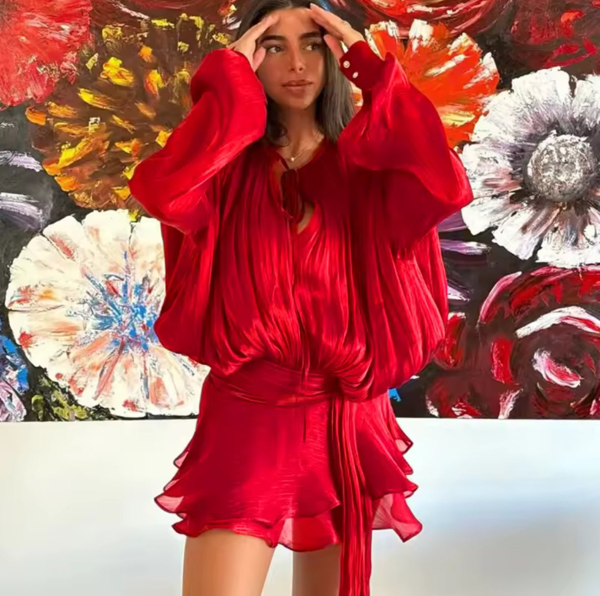 Valéa Draped Mini Dress Set