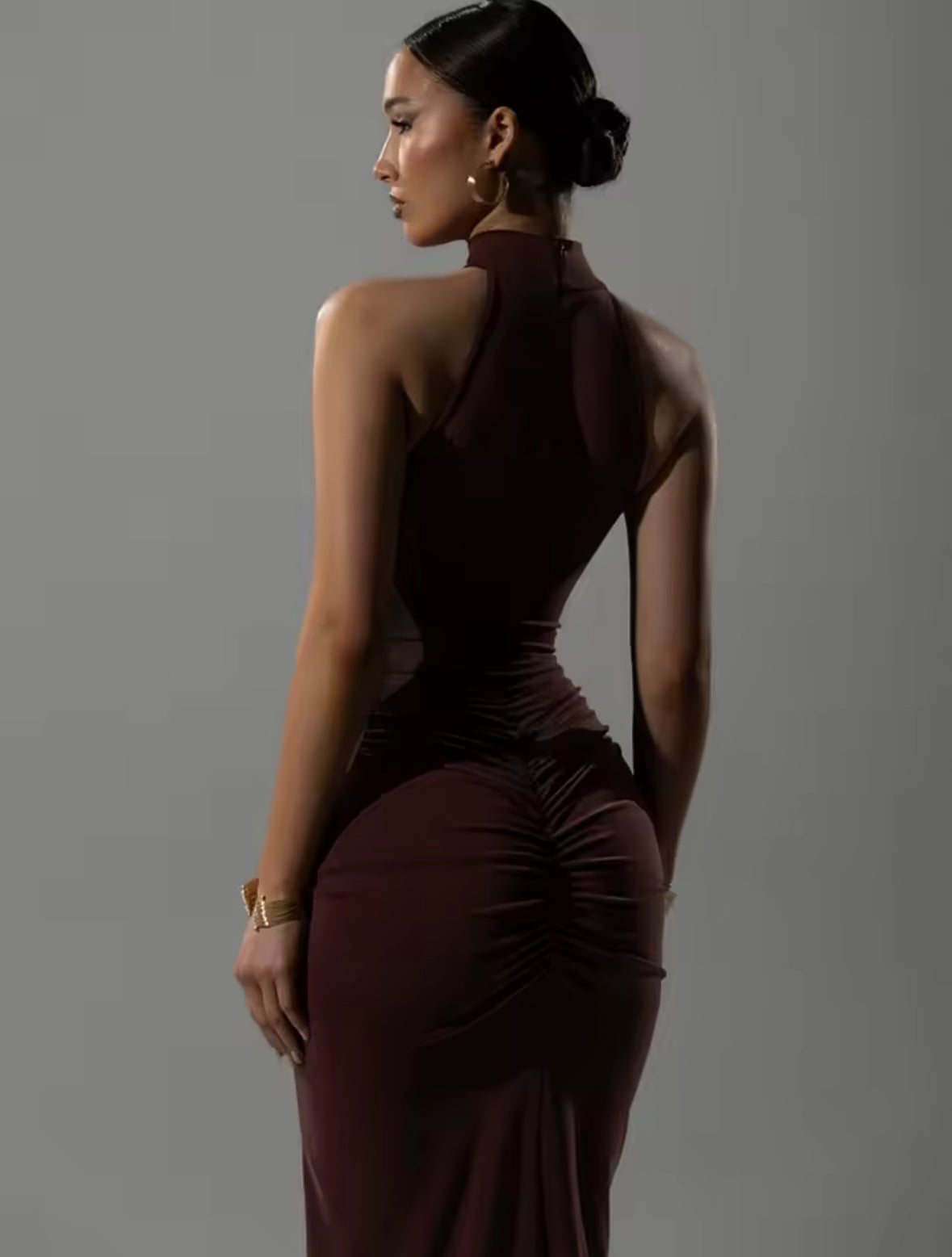 Odessa Pleated Strapless Maxi Dress