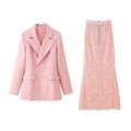 Roselle Blazer Lace Skirt Set